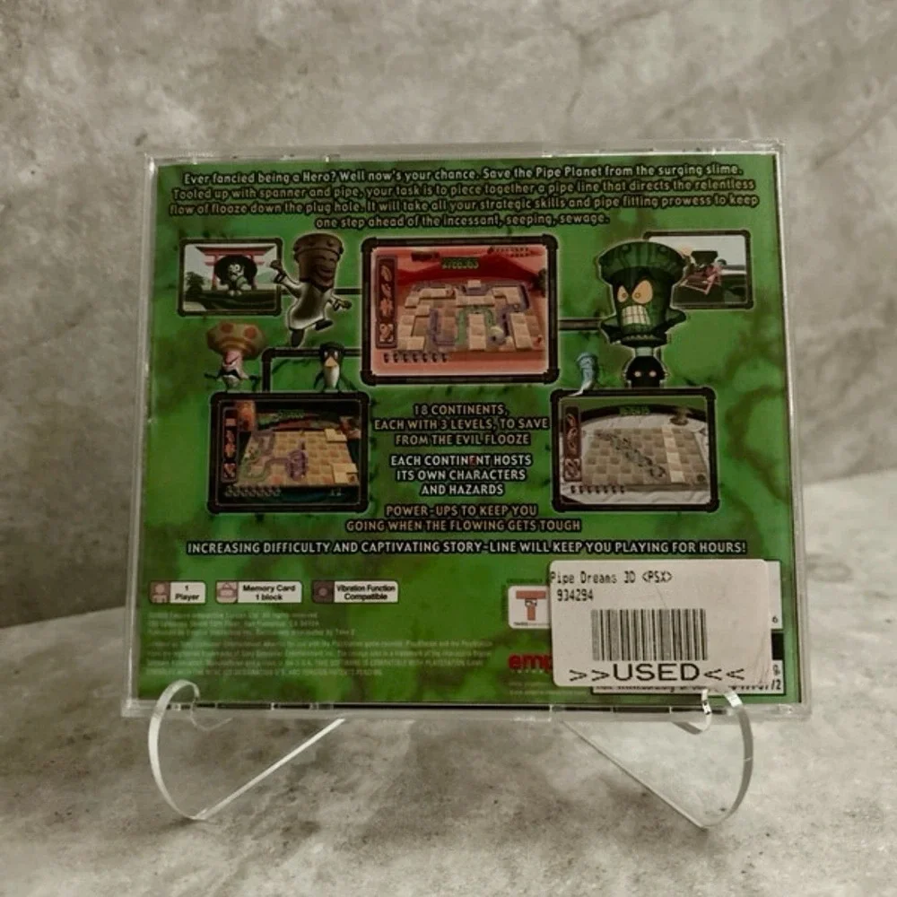 Pipe Dreams 3D Sony PlayStation 1 PS1, 2001 Complete Tested CIB